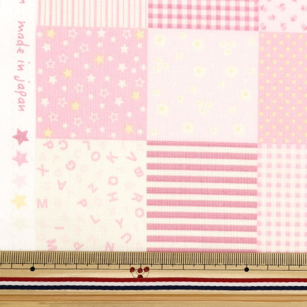 [Aus Quantität 5] Stoff "Sitzplätze Petit Collection Patchwork Pastell Pink Ptc-Patch-D"