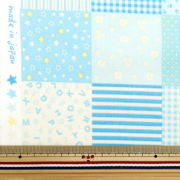 [From quantity 5] Fabric 『Sheeting Petit collection Quilting Pastel saxophone PTC-Patch-E]