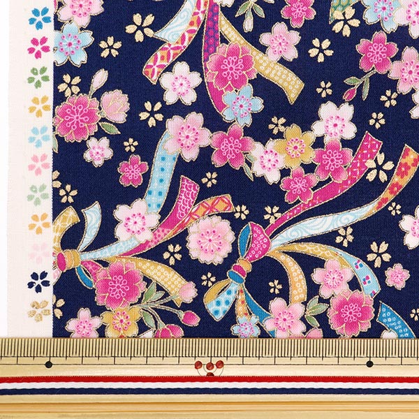 [De la cantidad 5] Fabric "Skare Golden Japonse Pattern Cherry Blossoms YU850238-1-2"