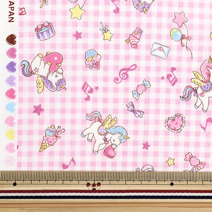 [De la cantidad 5] Fabric "Afrae Vanilla Pop Check Pink SQ41402-3a"