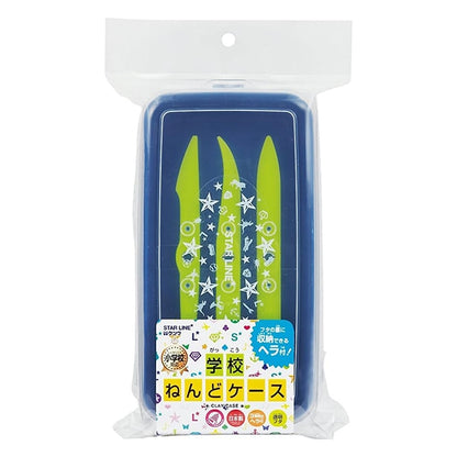 粘土用工具 『学校ねんどケース ネイビー ST108NB』 KUTSUWA クツワ