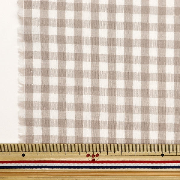 [Aus Quantität 5] Stoff "Gingham Glattes Farbfarben Greju Co-Gim24-Gg"