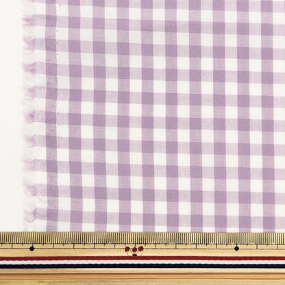 [De la quantité 5] tissu "Gingham Smile Color Orchid Co-gim24-Ooc"