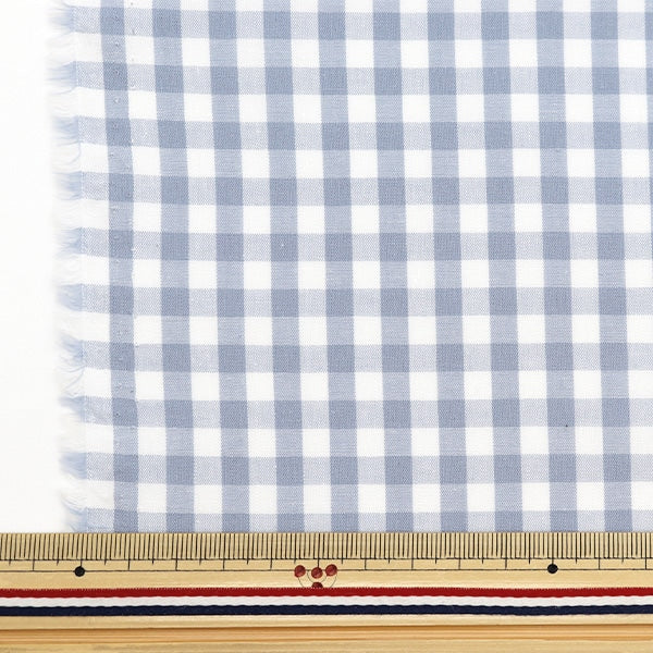 [Aus Quantität 5] Stoff "Gingham glatte Farbe Hiyacinsins Co-Gim24-hy"