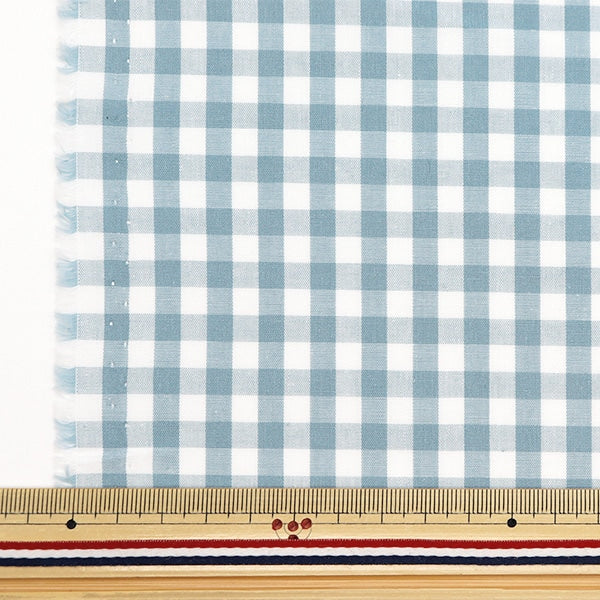 [De la quantité 5] tissu "Gingham Smoky Color Nile Blue Co-GIM24-NB"