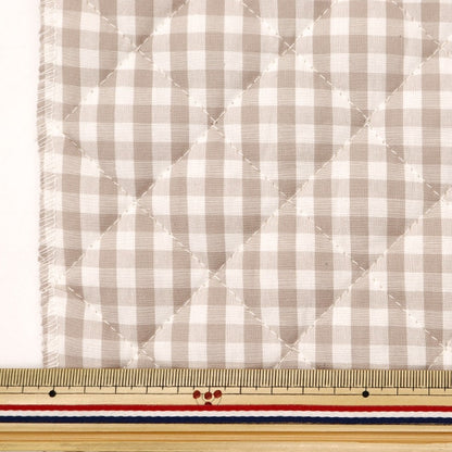 [De la cantidad 5] Fabric "Gingham Kilt Smile Color Greige Q-Co-Gim24-SGG"