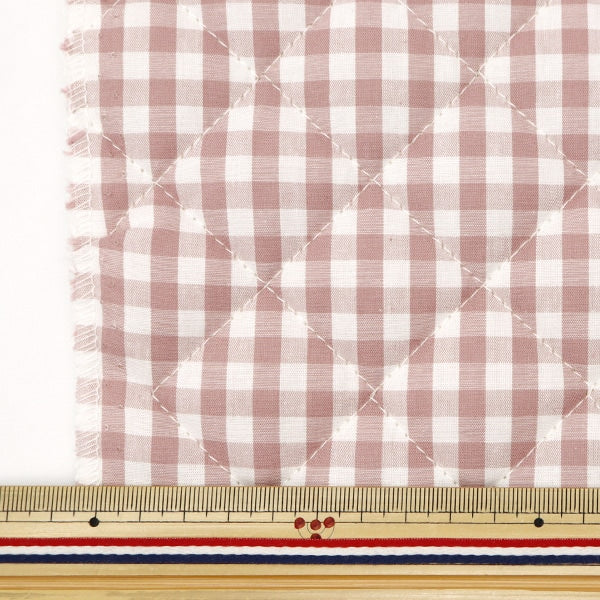 [Dalla quantità 5] tessuto "gingham kilt sorriso colore vecchio rosa q-co-gim24-or"