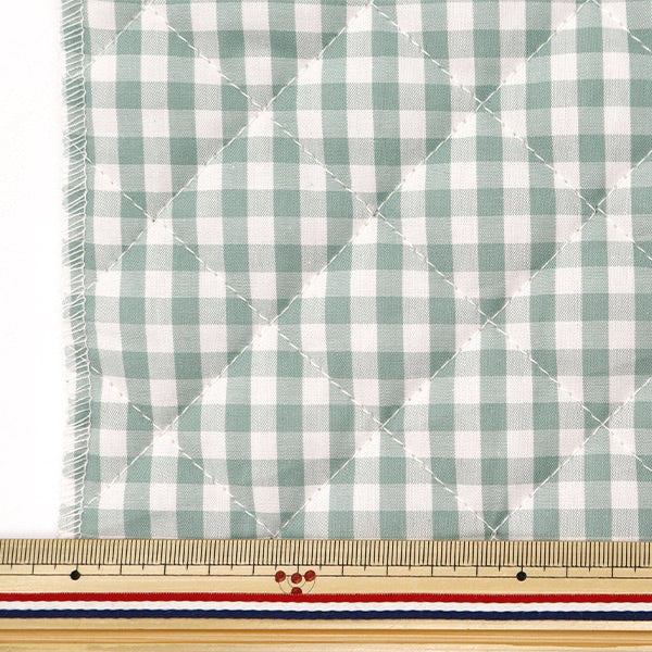 [De la cantidad 5] Fabric "Gingham Kyilt Smile Color Muscat Q-Co-Gim24-MS"