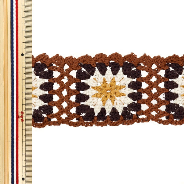 شريط أشغال يدوية "شريط تريكو مربع بني KB2301"