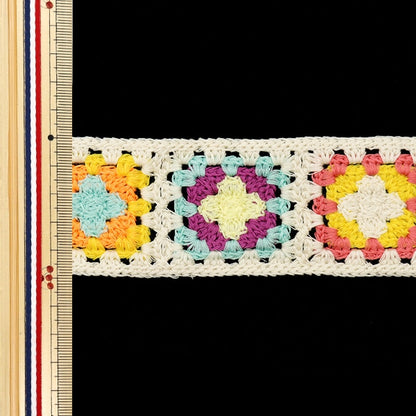 شريط للأشغال اليدوية "شريط تريكو مربع عاجي KB2306"