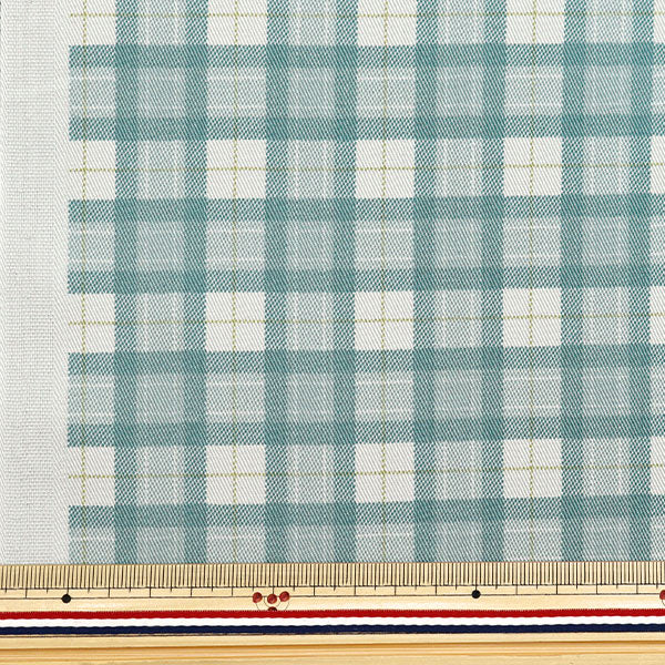 [来自数量5]织物“ Twill Basic Check Mint 88320-15”