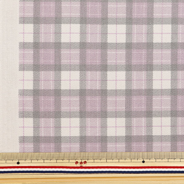 [From quantity 5] Fabric "Twill Basic Check Gray La Irak 88320-1-18"