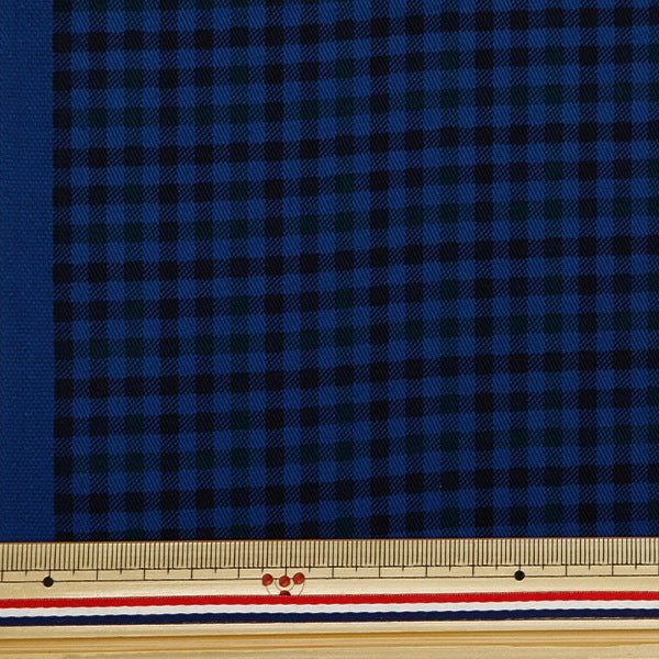 [Da quantità 5] tessuto "twill basic gingham navy 88320-4-2"