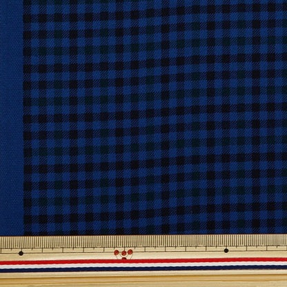 [Da quantità 5] tessuto "twill basic gingham navy 88320-4-2"