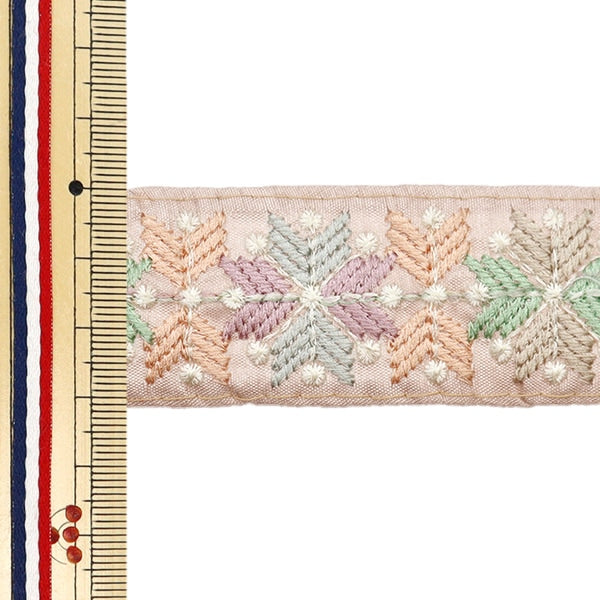 [Aus Menge 5] HandwerkBesätze 『2023 Indischer Stickereibesatz Brown X Purple 2233Q]