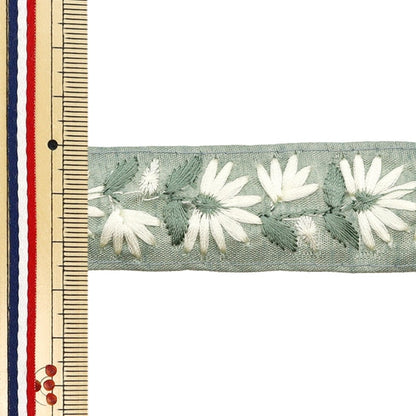 [Aus Menge 5] HandwerkBesätze 『2023 Indischer Stickereibesatz Grün x Grün 46210a "