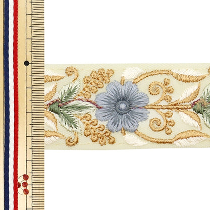 [Aus Menge 5] HandwerkBesätze 『2023 Indischer Stickereibesatz Grün x lila 3103a]