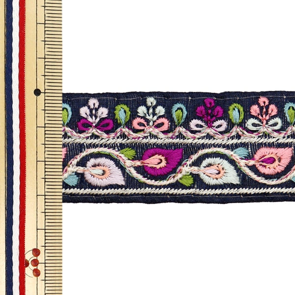 [Из количества 5] ремесленникОтделка "2023 Отделка для индийской вышивки Синий x фиолетовый 3500f"