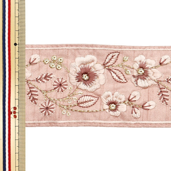 [Aus Menge 5] HandwerkBesätze 『2023 Indischer Stickereibesatz Pink X Pink 903f]