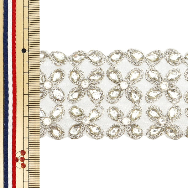 [Из количества 5] ремесленникОтделка "2023 Отделка для индийской вышивки Серебро X серебро 3334а"