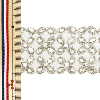 [Из количества 5] ремесленникОтделка "2023 Отделка для индийской вышивки Серебро X серебро 3334а"