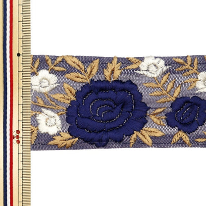 [Aus Menge 5] HandwerkBesätze 『2023 Indischer Stickereibesatz Schwarz x schwarz 2127e "