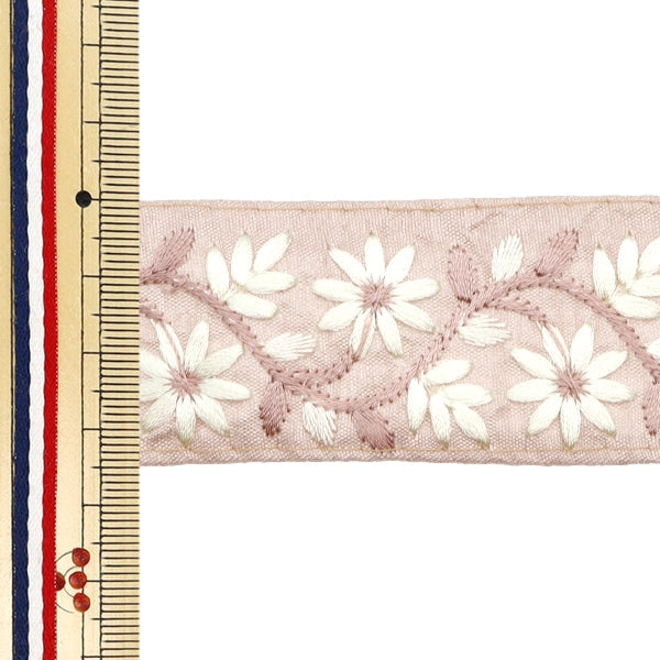 [Aus Menge 5] HandwerkBesätze 『2023 Indischer Stickereibesatz Brown x Brown 2213i "