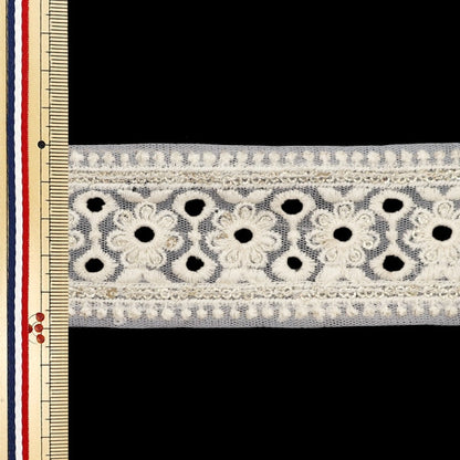[Aus Menge 5] HandwerkBesätze 『2023 Indischer Stickereibesatz Weiß x weiß 3274a "