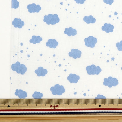 [From quantity 5] Fabric 『Scare Print Petit Collection Kumo Ivory PTC-KUMO-IV]