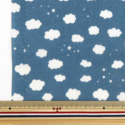 [From quantity 5] Fabric 『Scare Print Petit Collection Kumo Navy PTC-KUMO-NV]