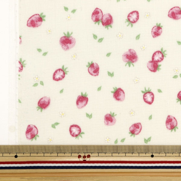 [De la cantidad 5] Fabric "Scare Petit Collection Ichigo White PTC-Stra-Whw"