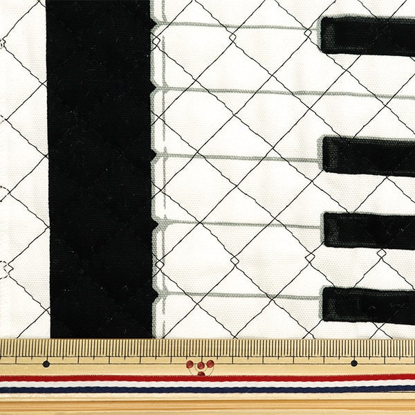 Fabric 『OxfordQuilt keyboard pattern Cut Cloth Approximately 106 x 50cm Black CQ-AP35808-E]