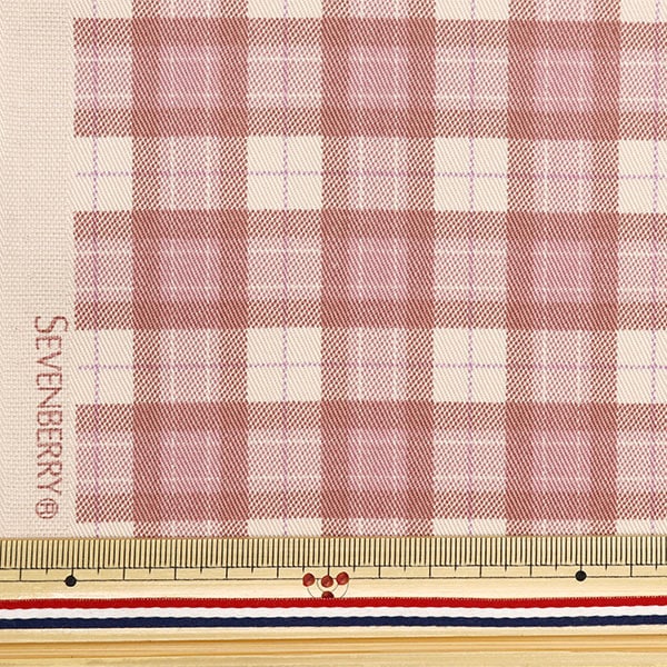 [Aus Menge 5] Stoff "Twill Basic Check Smokey Pink 88320-1-13"