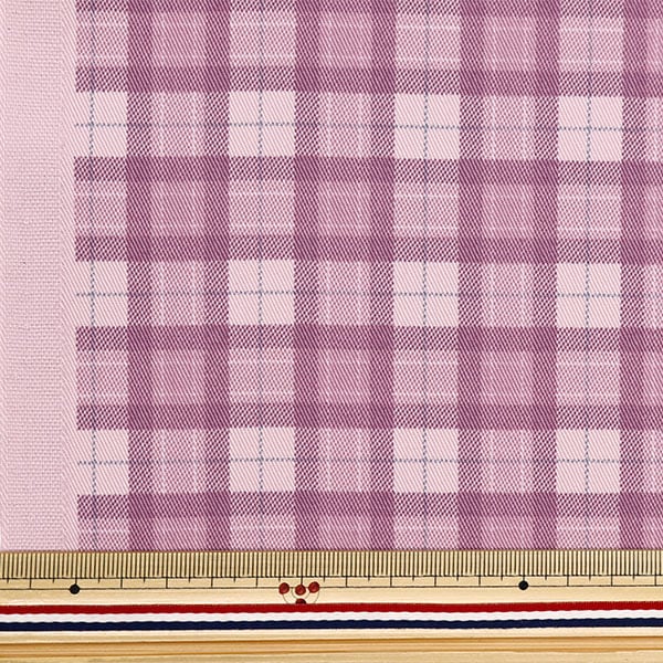 [수량 5에서] 천・원단 "Twill Basic Check Lavender 88320-1-14"