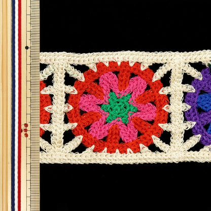 شريط للأشغال اليدوية "شريط تريكو مربع عاجي KB2354"