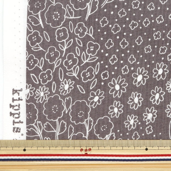 [From quantity 5] Fabric "Kippis (Kippis) Sheeting Grassland dark gray KPS-81C]