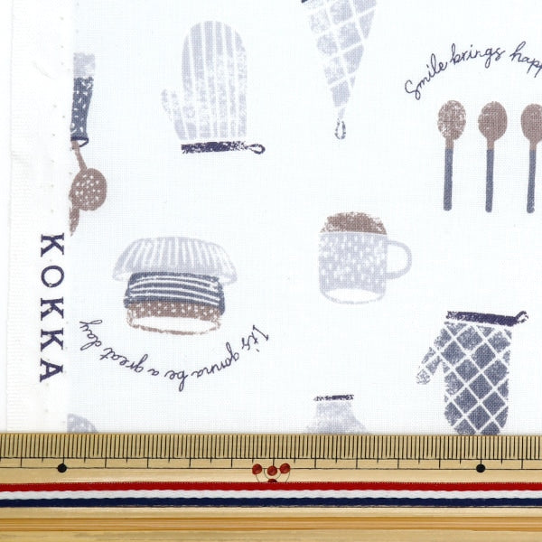 [De la cantidad 5] Fabric "Nova Hooling Hool Box Box Pattern White NSE-Kit-Wh" Kokka Kokka