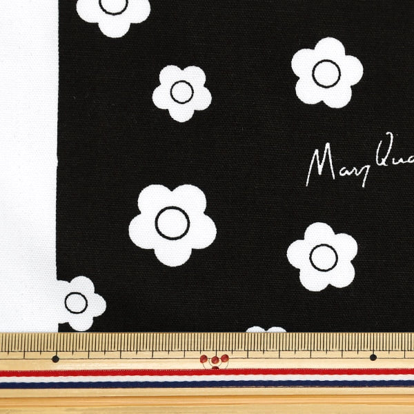 [From quantity 5] Fabric 『Oxford Mary Quant Small Flower Black AP1020S-1E]