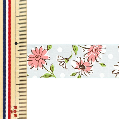 [De la quantité 5] Ruban "Organdy Daisy 29th Couleur d'environ 2,5 cm de largeur 0233" Aoyamaribbon AoyamaRuban
