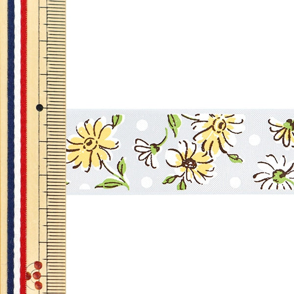 [De la quantité 5] Ruban "Organdy Daisy 8th Color d'environ 2,5 cm de largeur 0233" Aoyamaribbon AoyamaRuban