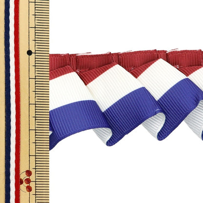 Frill Ribbon "National Flag Pattern Glog Run Ribbon Frill 5m Larghezza del vento 3,8 cm Classico N76600"