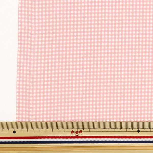 [From quantity 5] Fabric "TC Broad Check Pink NOT-CHEXS-PK"