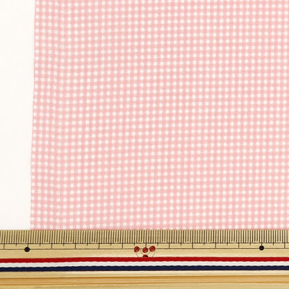 [From quantity 5] Fabric "TC Broad Check Pink NOT-CHEXS-PK"