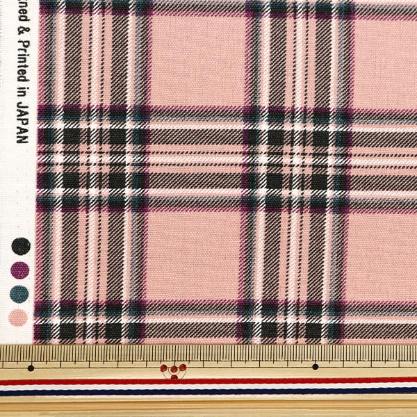 [Aus Menge 5] Stoff 『Oxford Tartan Check weichrosa Check-B]