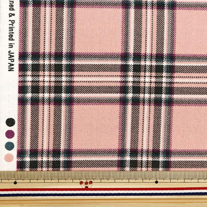 [Dalla quantità 5] tessuto "Tartan Tartan check morbido rosa check-b"