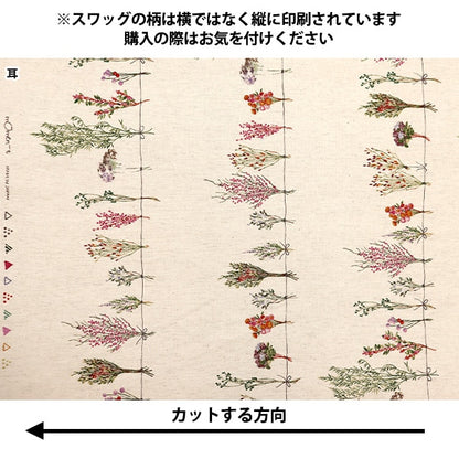 [Aus Quantität 5] Stoff "Momen-T-Moment Baumwollwäsche Sofrey Swag Muster Generation 144-8050-A1" [YuzawayaOriginal】