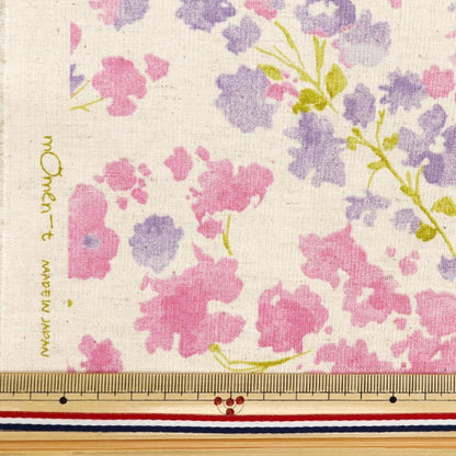 [From quantity 5] Fabric "MOMEN-T moment cotton linenSheeting Sway Pink 142-1350-B1]