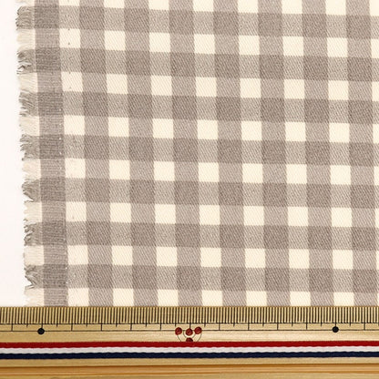 [From quantity 5] Fabric 『Fabric WrinkleSuper water-repellent twill check Latte beige CHE-TWTC-BE]