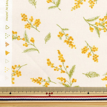 [De la cantidad 5] Fabric "Cotton Hee lienzo impreso mimosakinari 142-1348-a1"