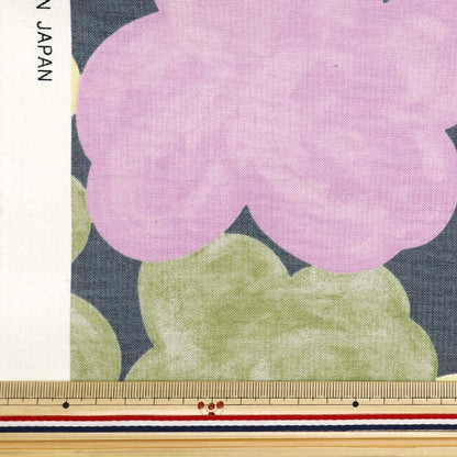 [From quantity 5] Fabric "Ukako Collection 10th Canvas Konon Gray x Lavender Pink Up5906-D" COTTON KOBAYASHI